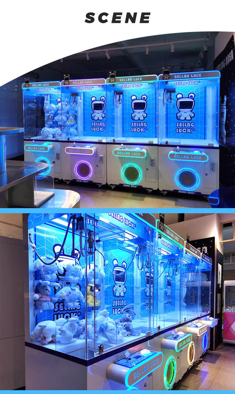 Blue Claw Crane Machine Arcade Game for Kids and Adults