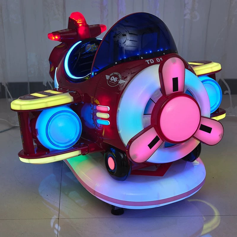 Rotating Small Aircraft Ride for Kids Coin Operation