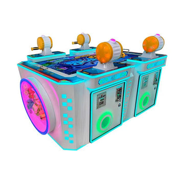 4 Player Coin Operated Fishing Arcade Game Machine with LED Lights