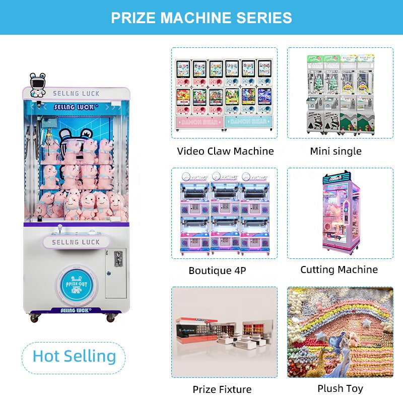 Blue Claw Crane Machine Arcade Game for Kids and Adults