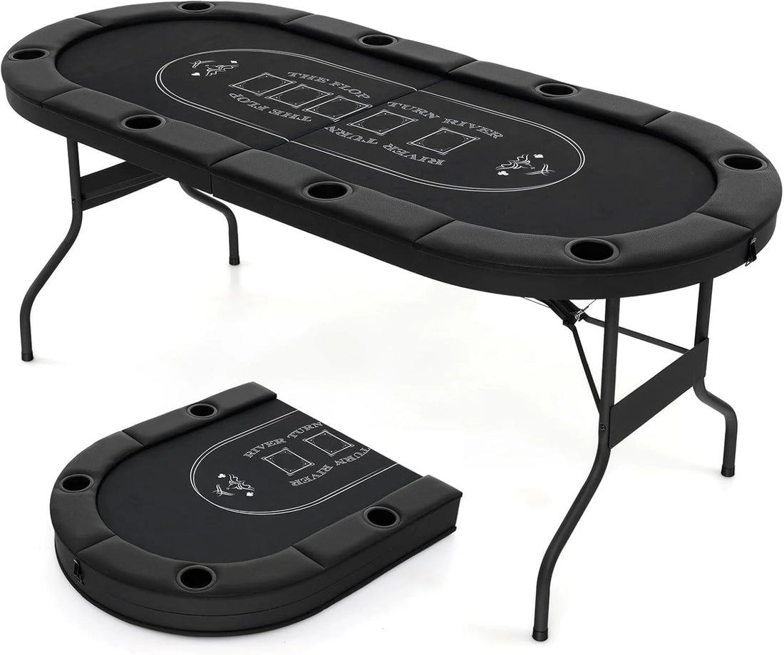 8 Player Table De Poker Professionnel Folding Poker Gaming Table