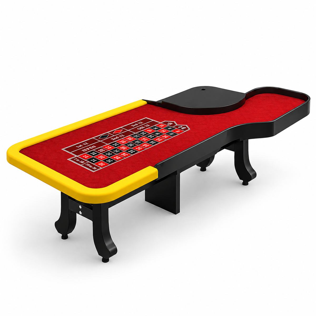 Roulette Wheel Poker Table Solid Wood H Legs