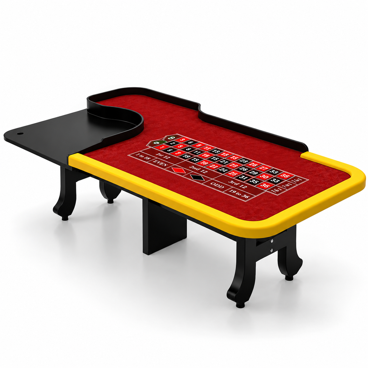 Roulette Wheel Poker Table Solid Wood H Legs