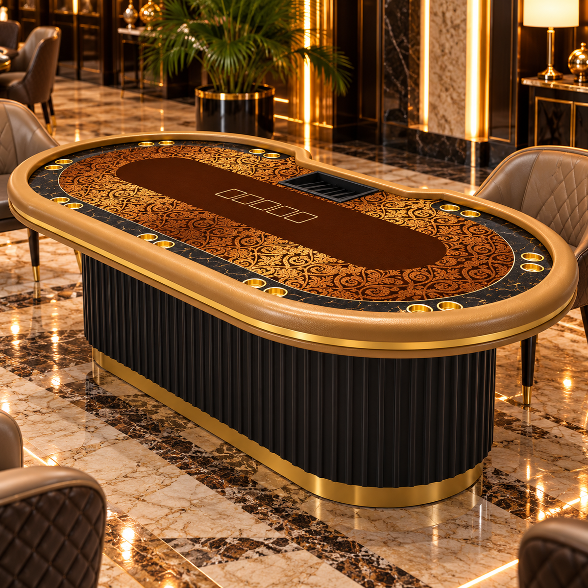 Professional Texas Hold Poker Table Deluxe Casino MDF