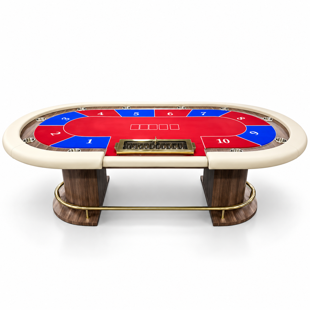 Table Cloth Soild Wood Oval Red Texas Poker Table