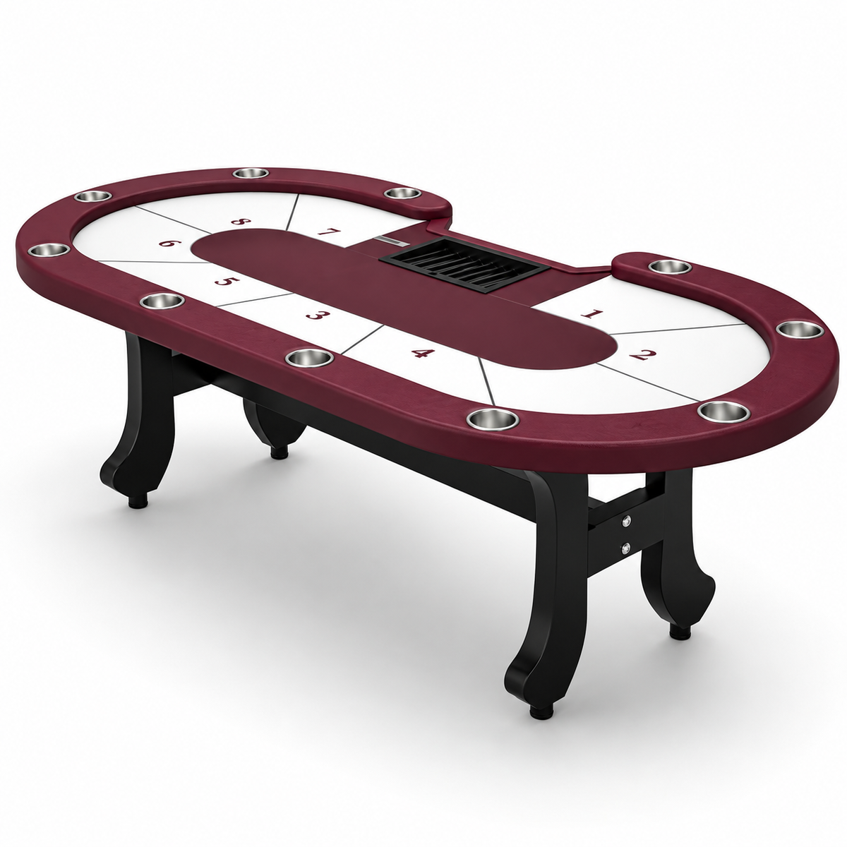 Luxury Poker Gambling Table Casino Club Texas Hold Oval