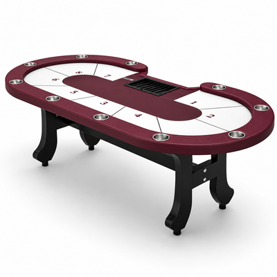 Luxury Poker Gambling Table Casino Club Texas Hold Oval