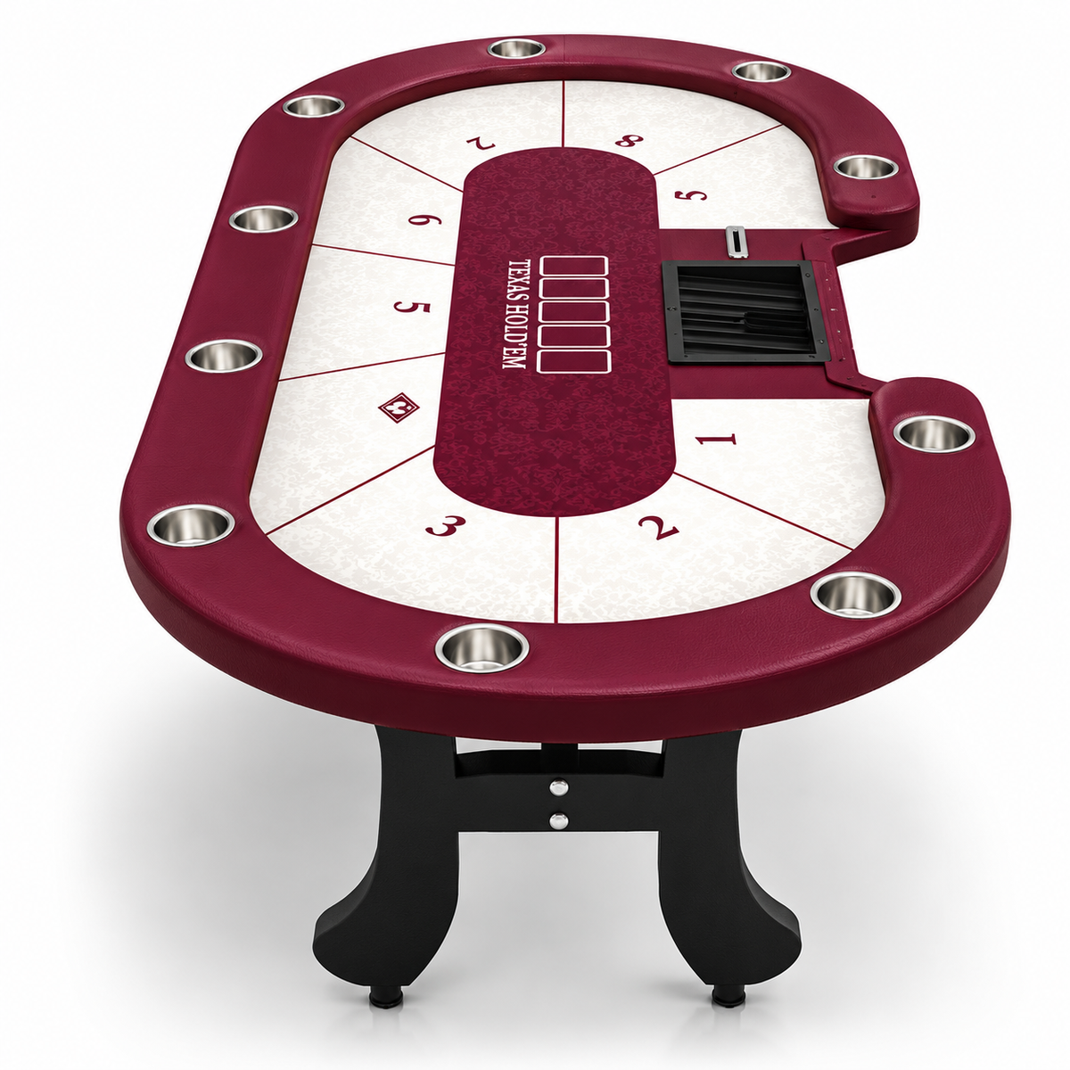 Luxury Poker Gambling Table Casino Club Texas Hold Oval
