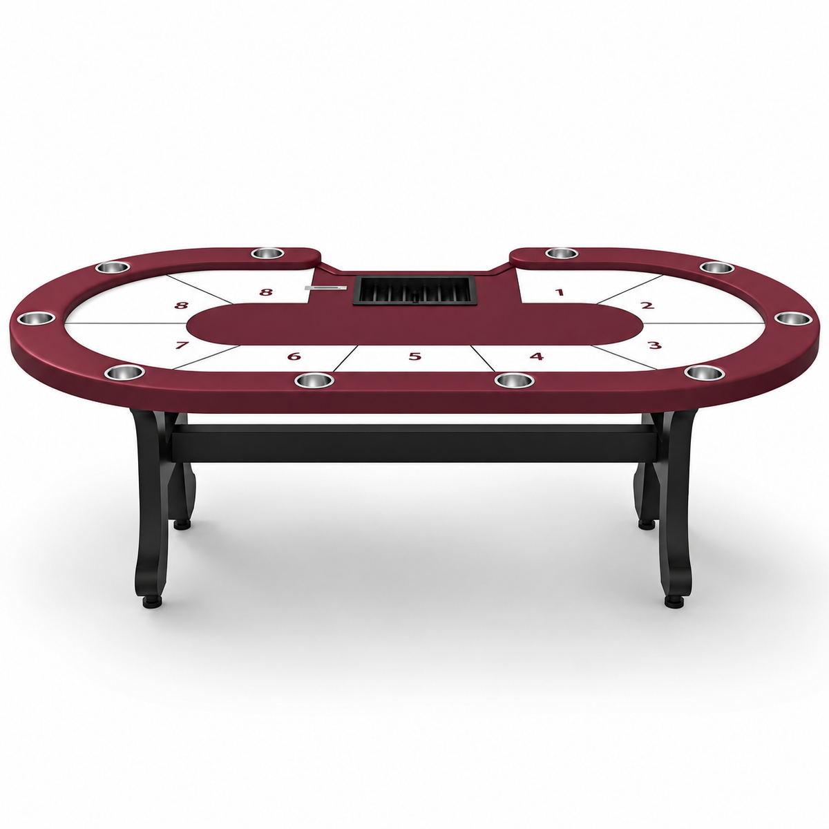 Luxury Poker Gambling Table Casino Club Texas Hold Oval
