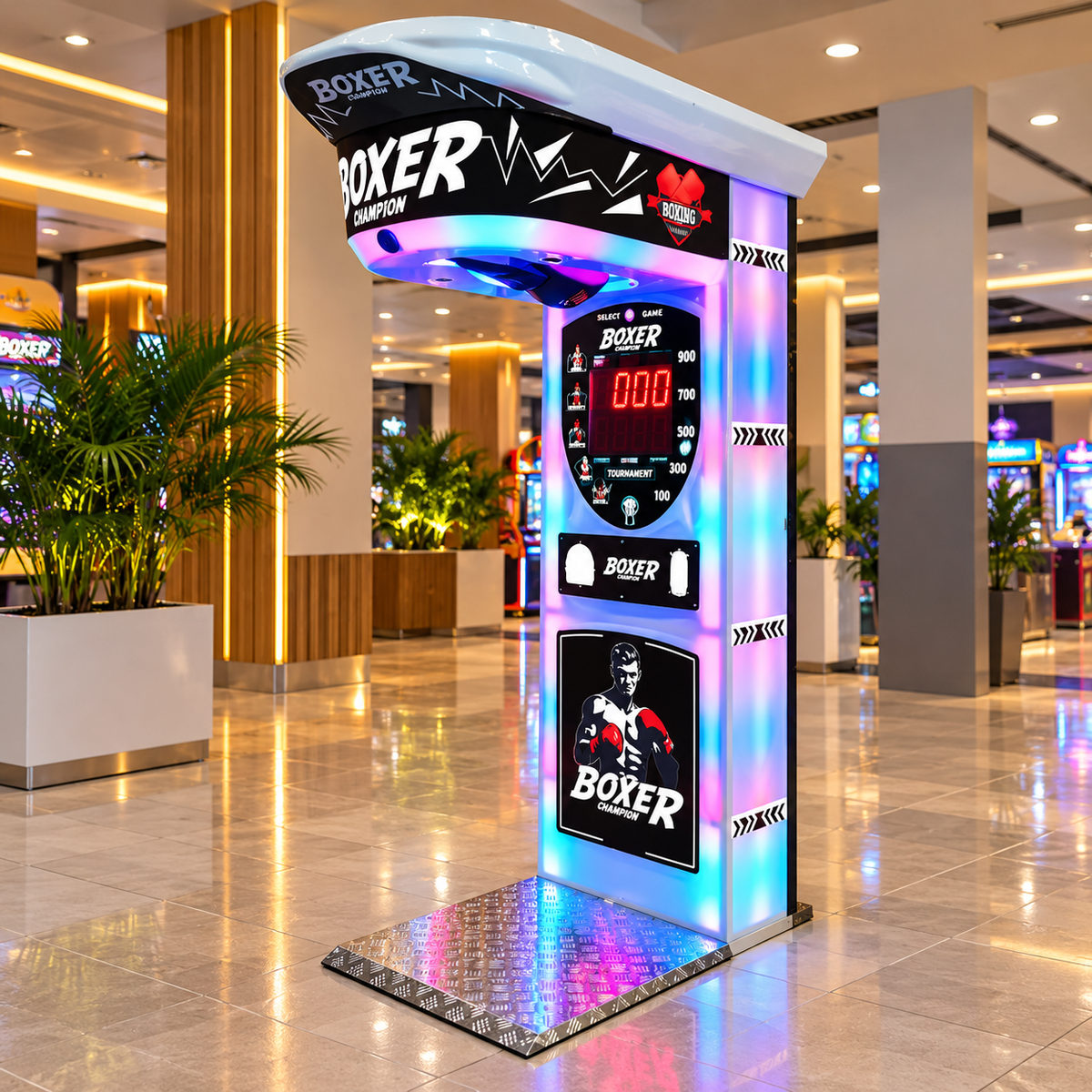 Electronic Coin Operated Kick Boxing Arcade Machine