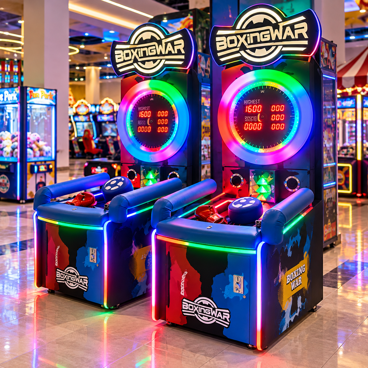 Coin Operated Boxing Punching Machine Arcade Strength Test