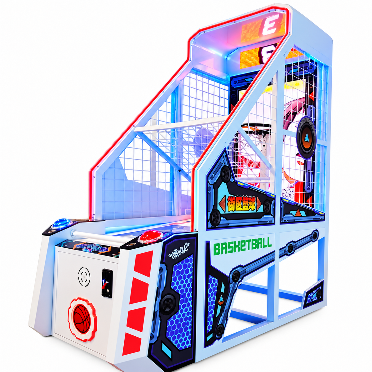 Arcade Basketball Coin Operated Cabinet Game Machine