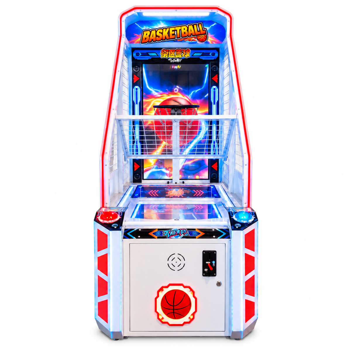 Arcade Basketball Coin Operated Cabinet Game Machine