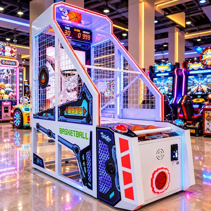 Arcade Basketball Coin Operated Cabinet Game Machine