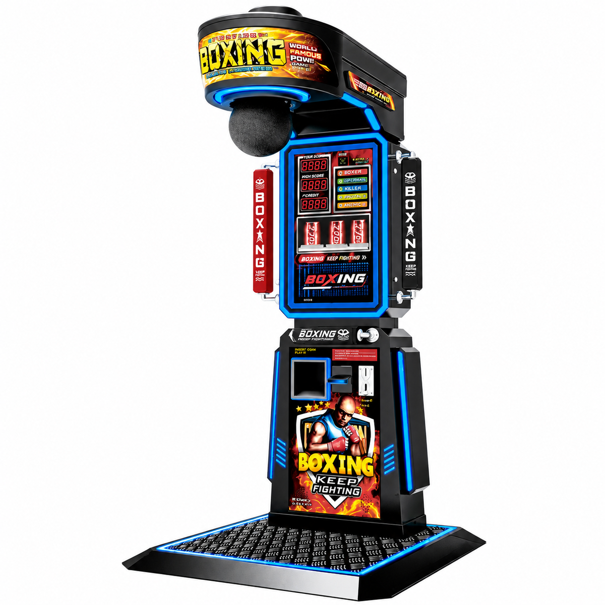 Coin Operated Arcade Punch Boxing Machine Metal Cabinet