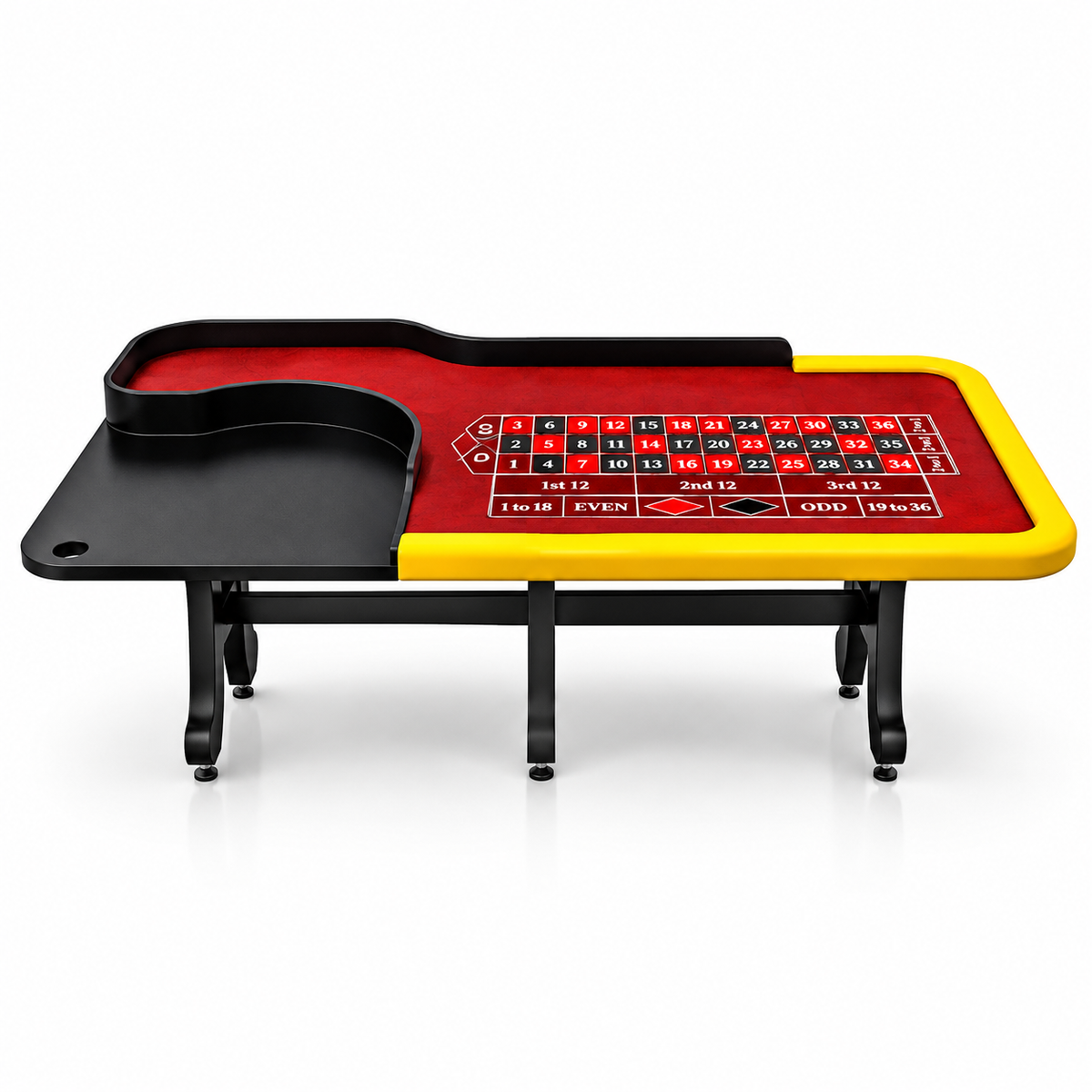 Roulette Wheel Poker Table Solid Wood H Legs