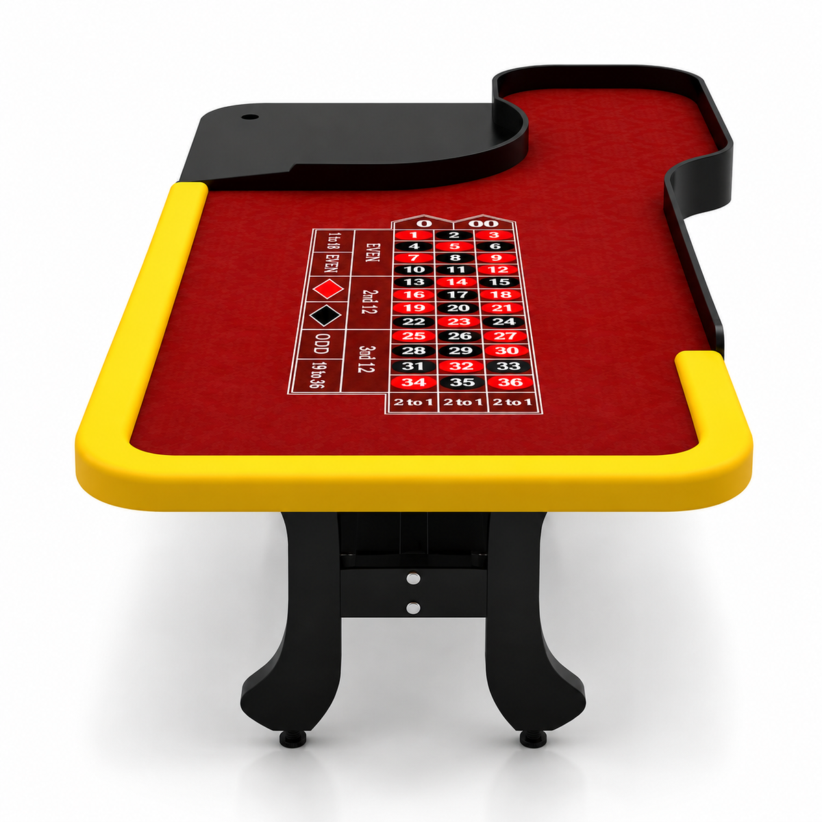 Roulette Wheel Poker Table Solid Wood H Legs