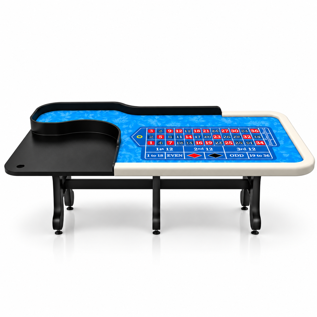 Roulette Wheel Poker Table With H Legs