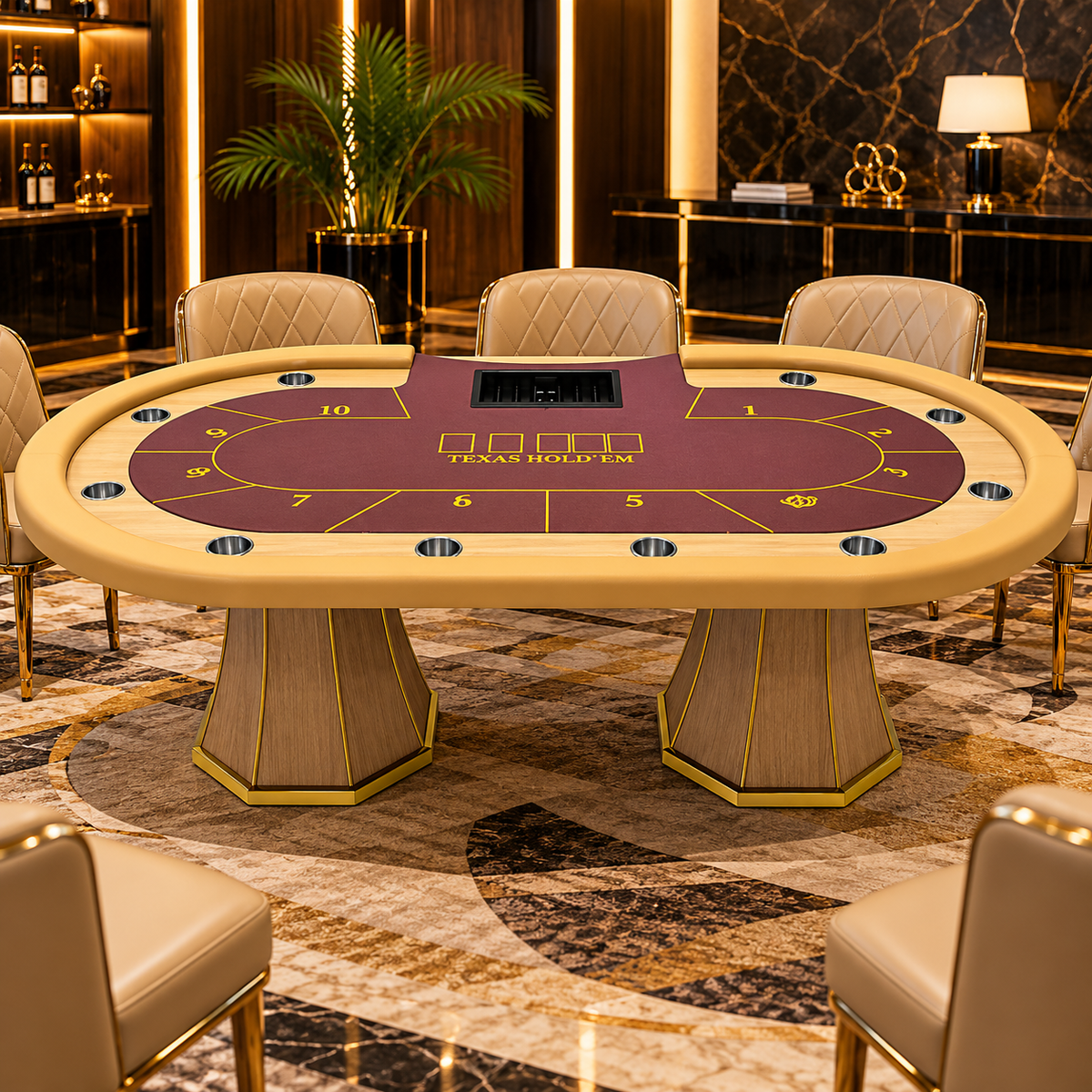 Luxurious Poker Table Casino Texas Holdem