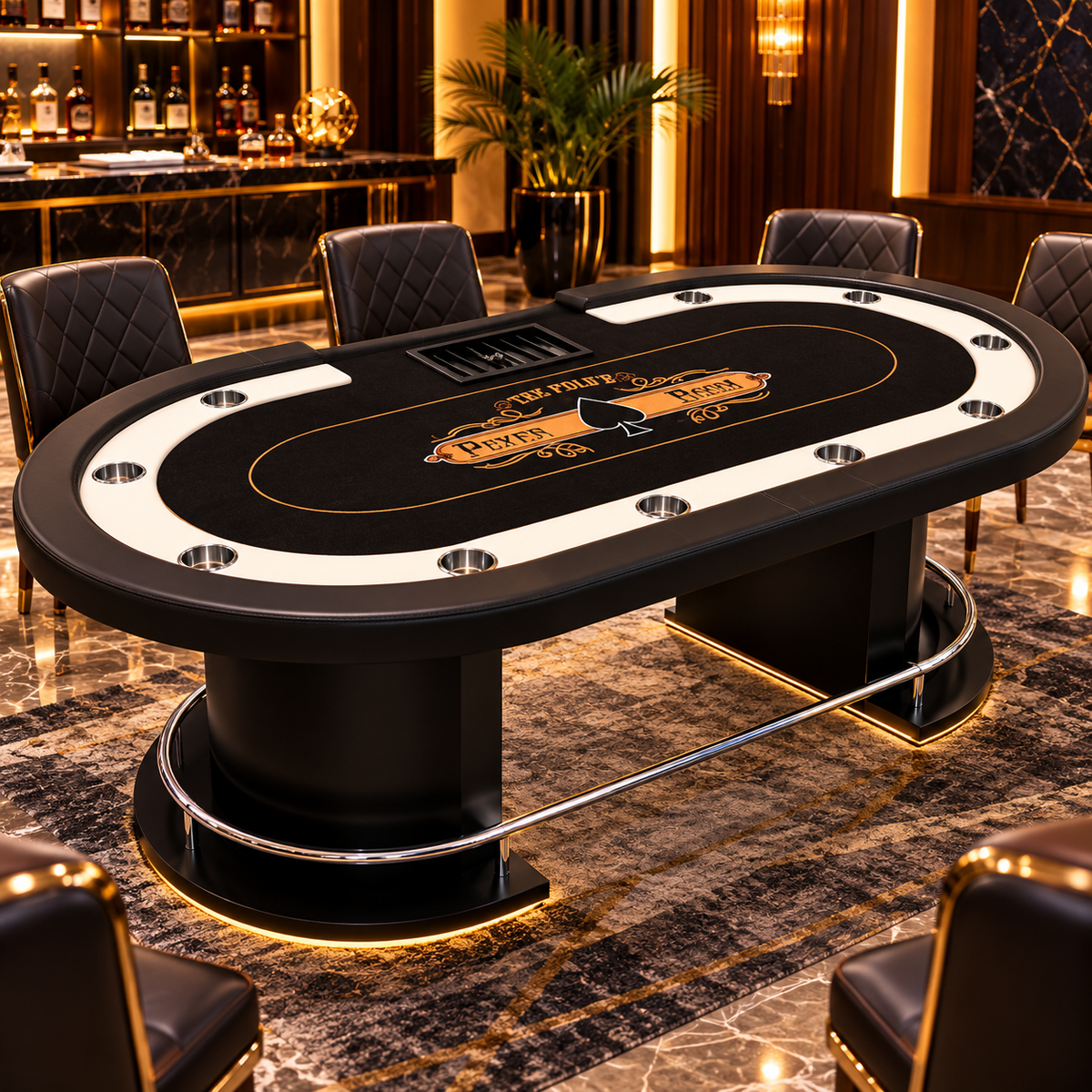 Texas Table Casino Tafels 10 Players Poker Table Diuble Cups