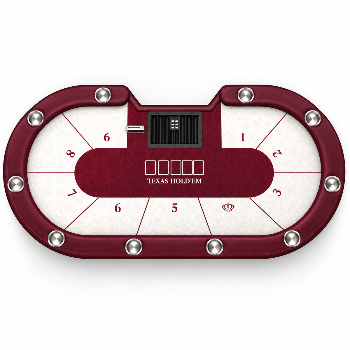 Luxury Poker Gambling Table Casino Club Texas Hold Oval
