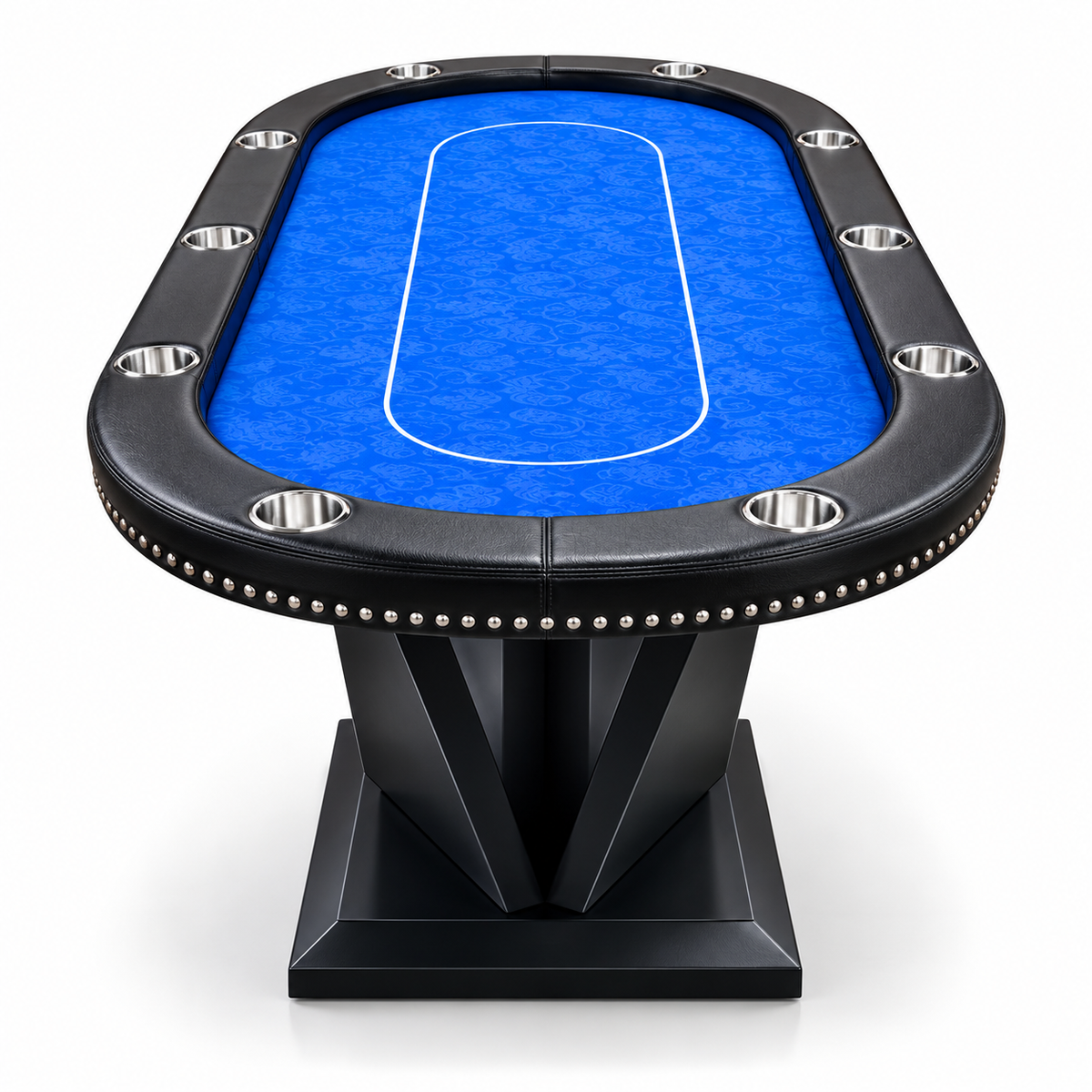 Wooden 10 Player Texas Hold Poker Table Casino Style