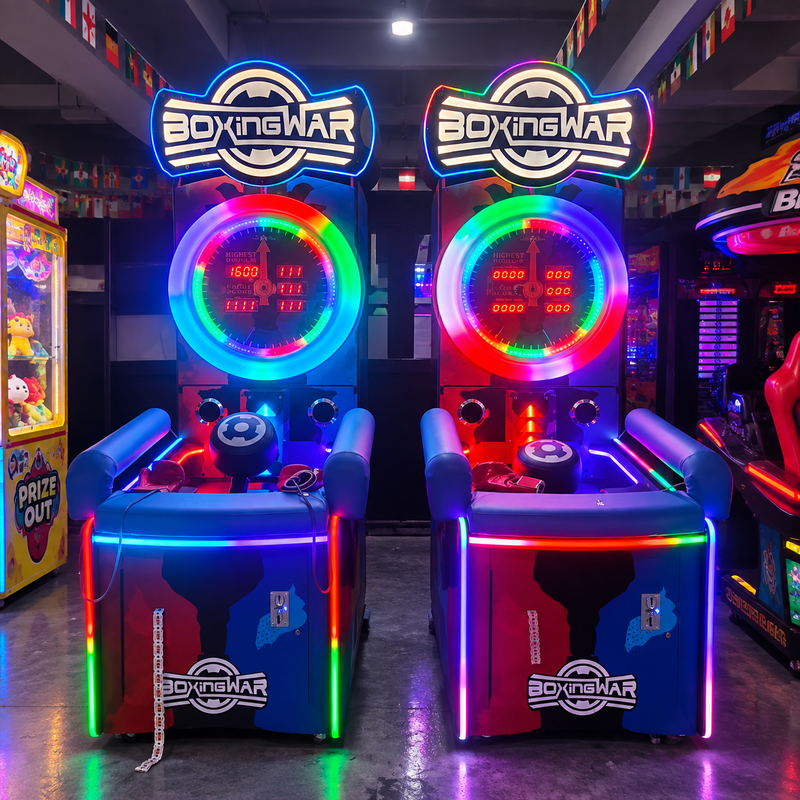 Coin Operated Boxing Machine Sledgehammer Force Measuring Metal Material