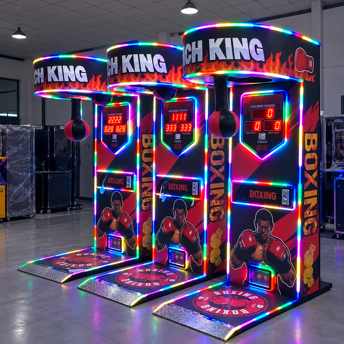 English Steel Punchball Sports Boxing Arcade Projector Game