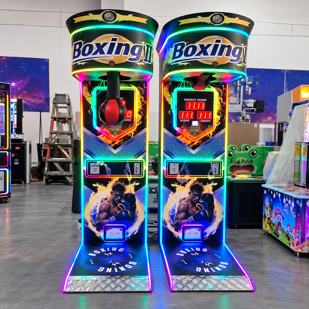English Steel Punchball Sports Boxing Arcade Projector Game