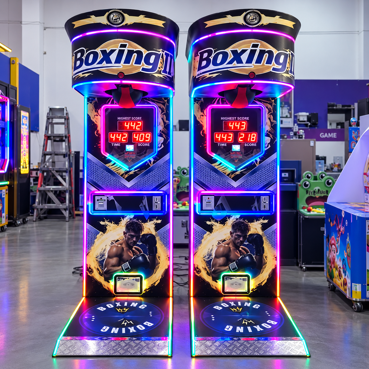 English Steel Punchball Sports Boxing Arcade Projector Game
