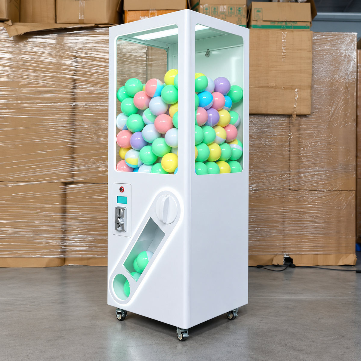Metal Construction Kids Arcade Game Machine Capsule Unit