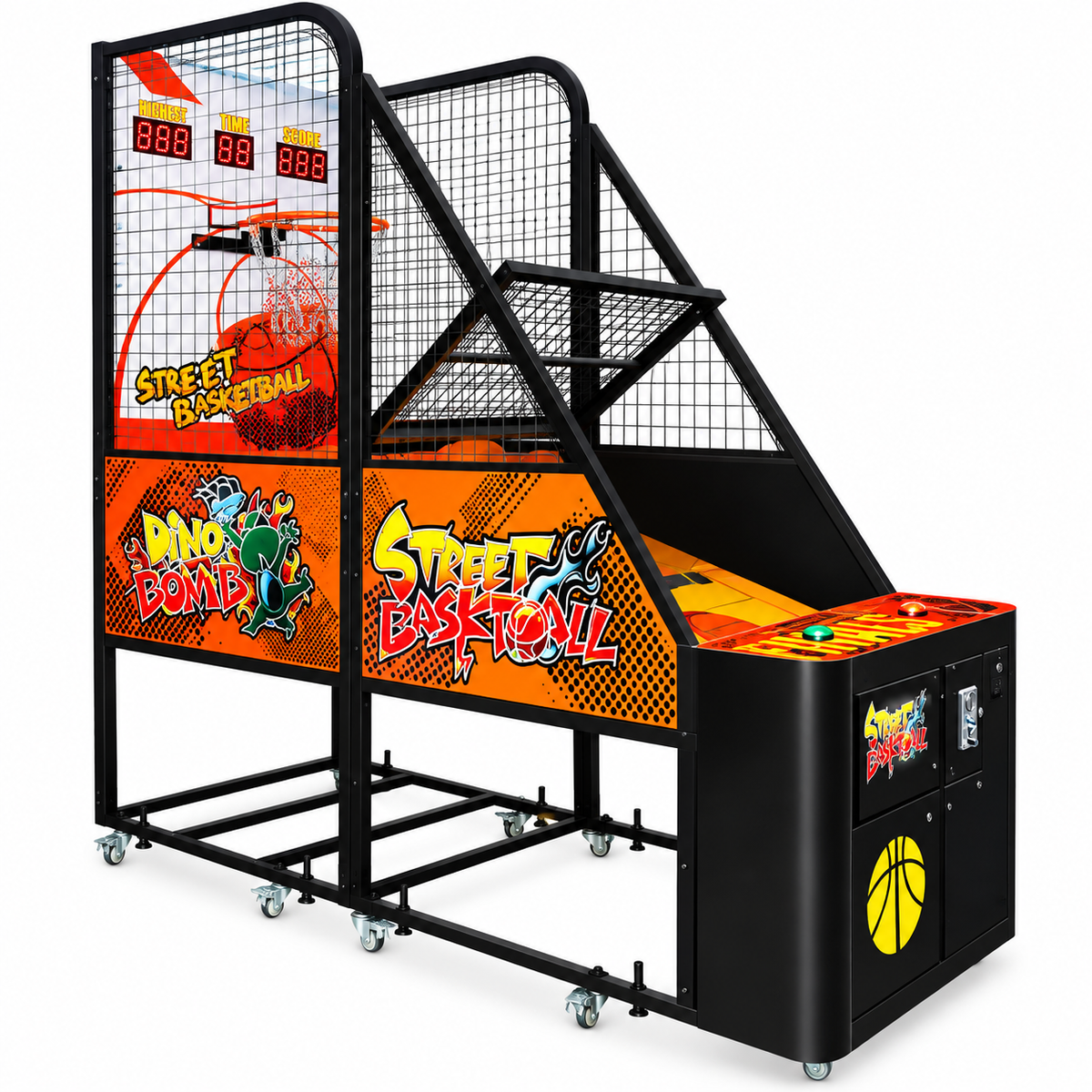 Coin Operated Foldable Street Basketball Arcade Shooting Machine