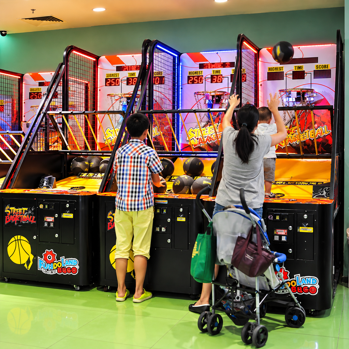 Coin Operated Foldable Street Basketball Arcade Shooting Machine