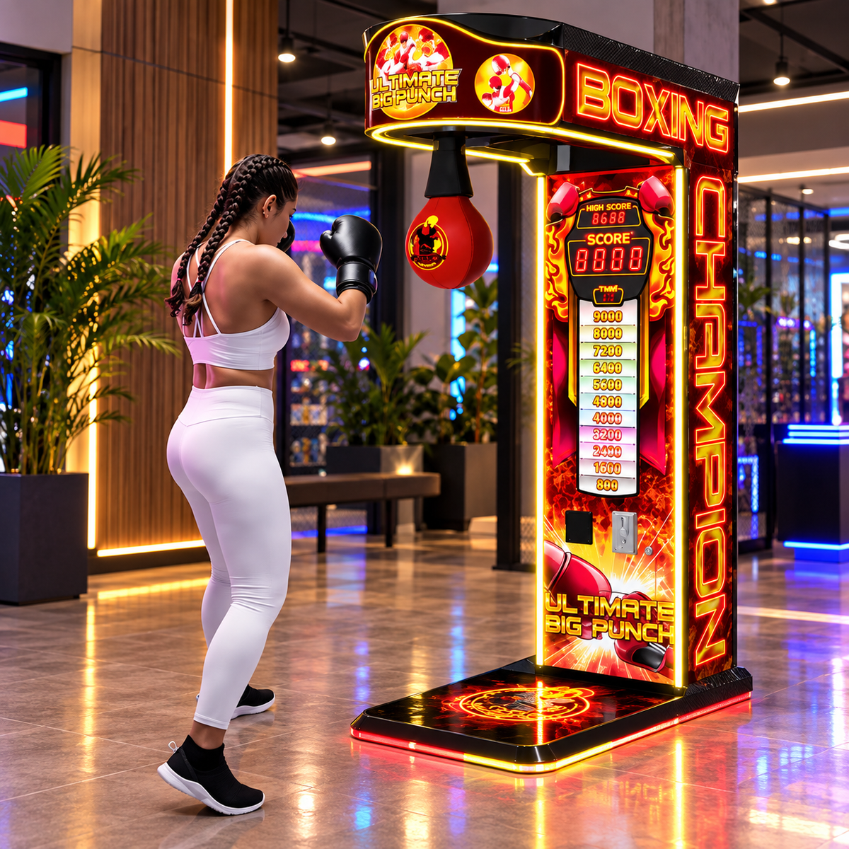 Entertainment Arcade Boxing Punch Machine Hercules Force Meter