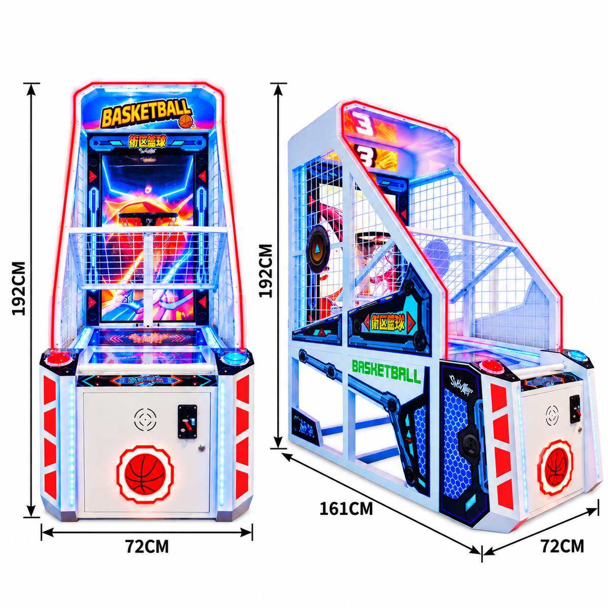 Arcade Basketball Coin Operated Cabinet Game Machine