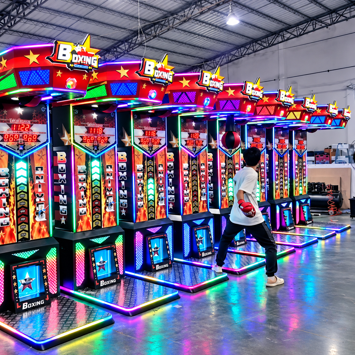Arcade Machine Metal Boxing Game Cabinet Punch Challenge