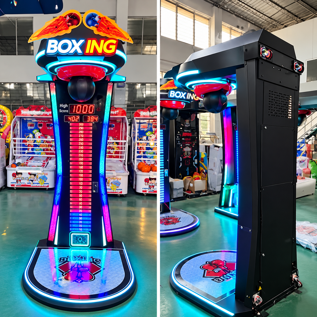 Punch Arcade Boxing Machine Urban Amusement Coin Operated