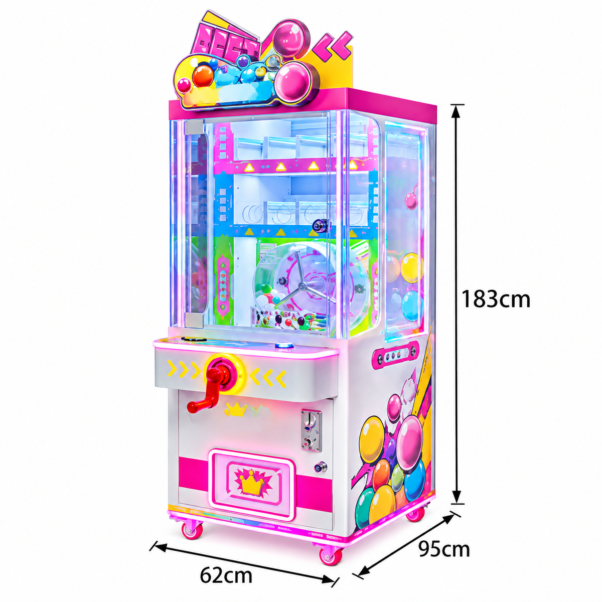 Coin Operated Lucky Ball Prize Redemption Arcade Machine