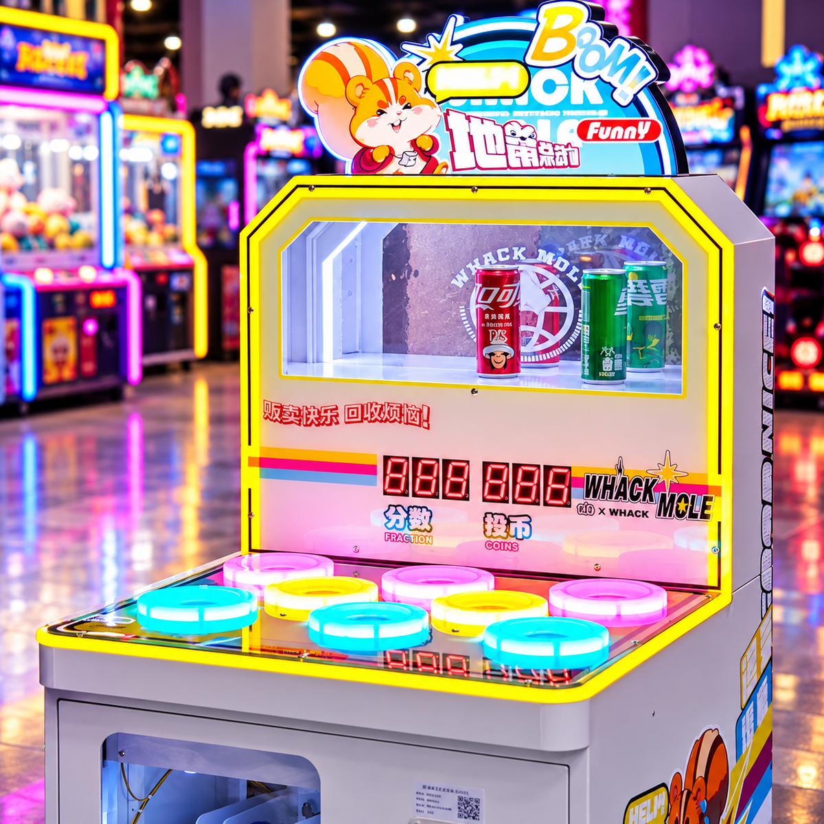 Coin Operated Can Smashing Arcade Game Machine
