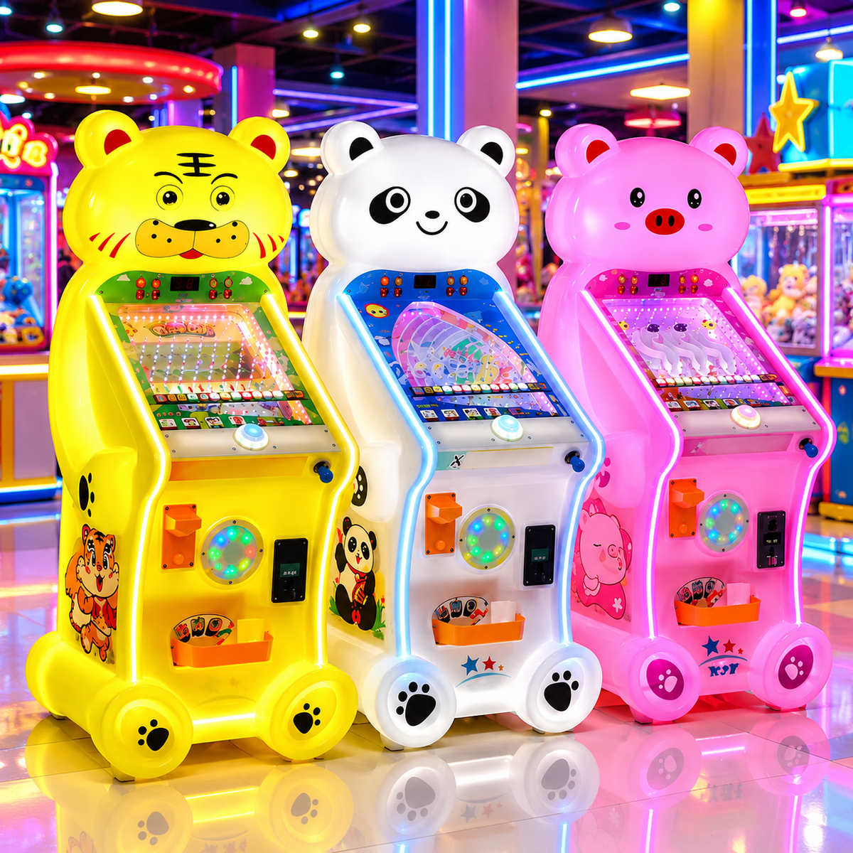 Pig Coin Operated Pachinko Pinball Arcade Game Machine