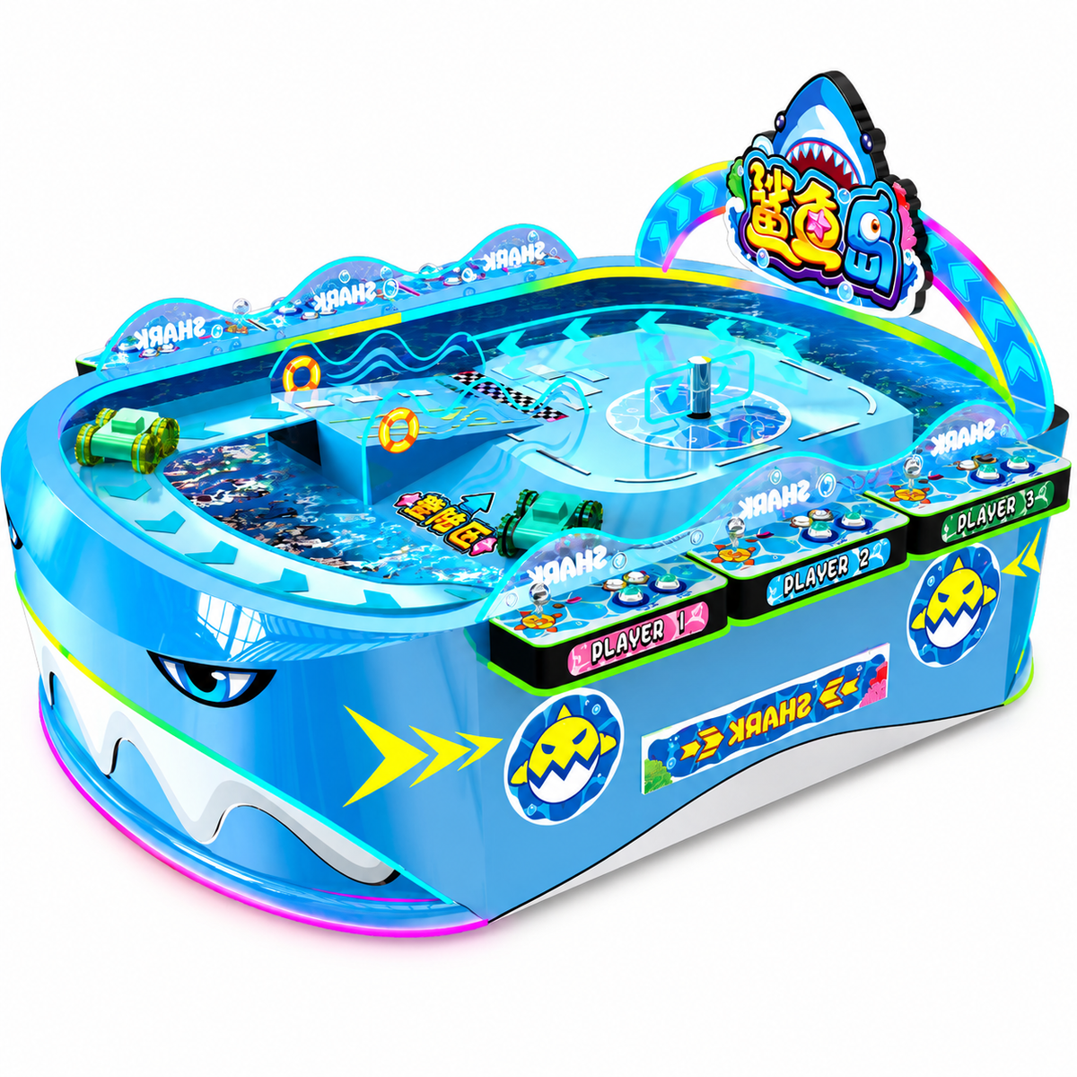 6 Player Coin Operated Shark Island Arcade Racing Game Machine