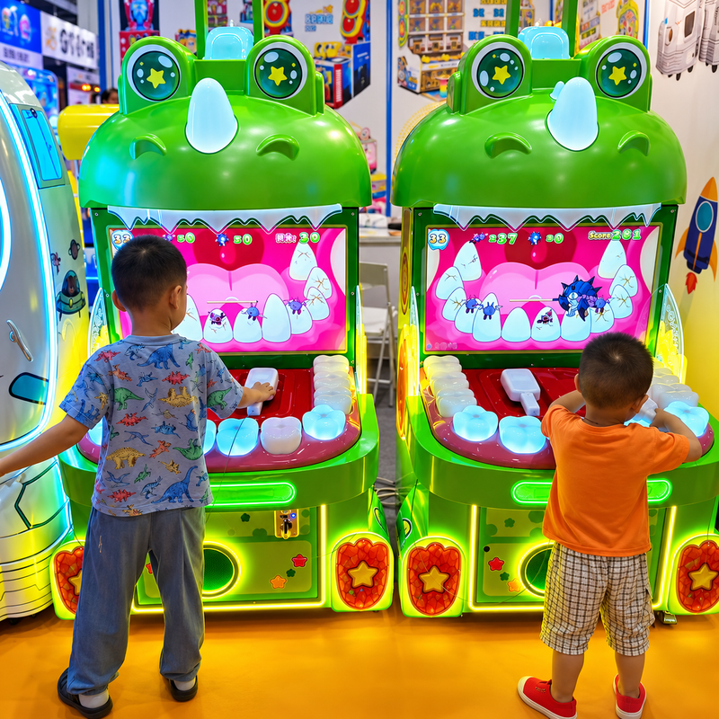 Coin Operated Dinosaur Dentist Arcade Puzzle Game for Kids