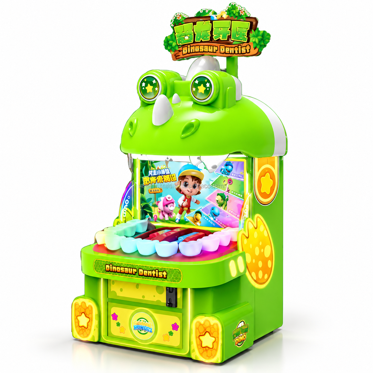 Coin Operated Dinosaur Dentist Arcade Puzzle Game for Kids
