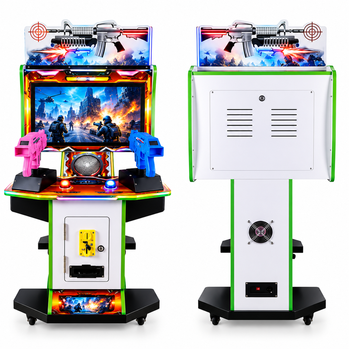 3-in-1 Coin-Operated Arcade Shooting Gun Video Game Machine – view 3