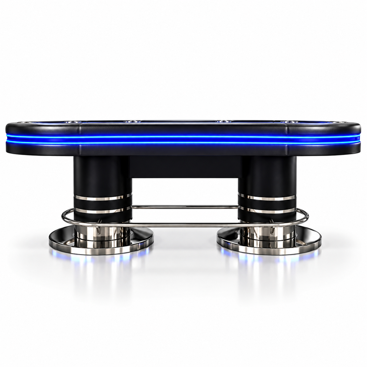 Casino Professional LED Texas Poker Table Oval 96 Inch