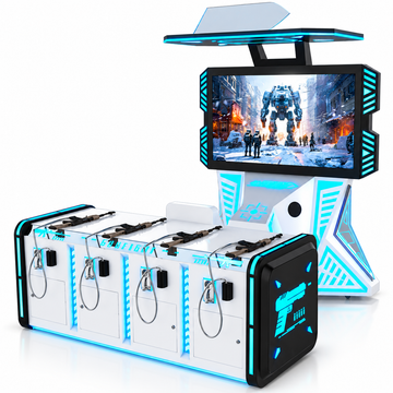 Four-Player Arcade Shooting Simulator Game Machine