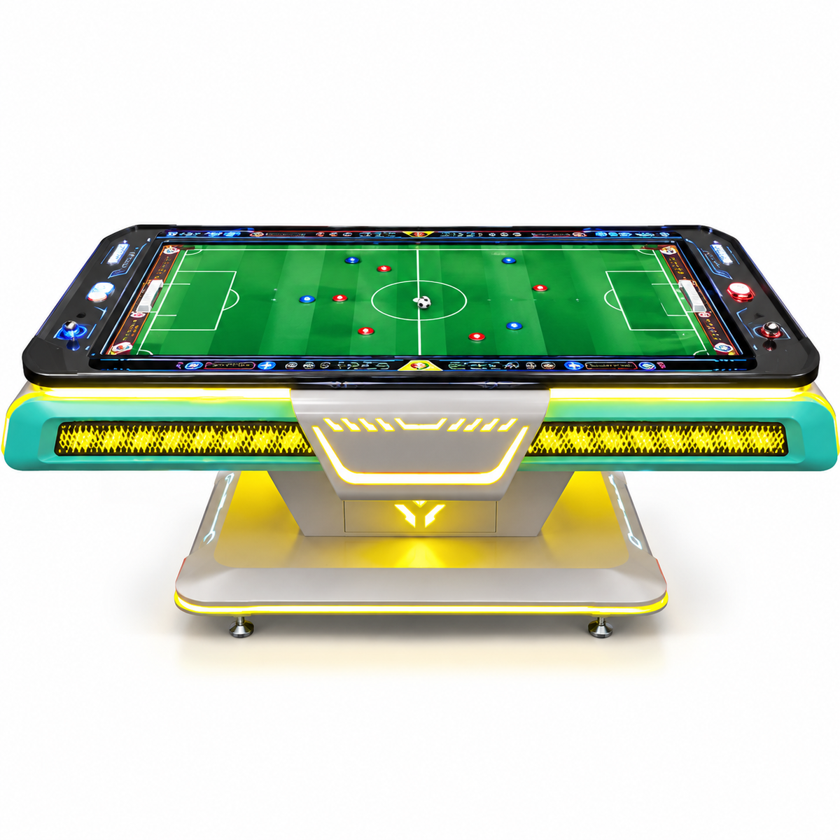 Automatic 3D Virtual Soccer Table Arcade Game Machine with LED Lights