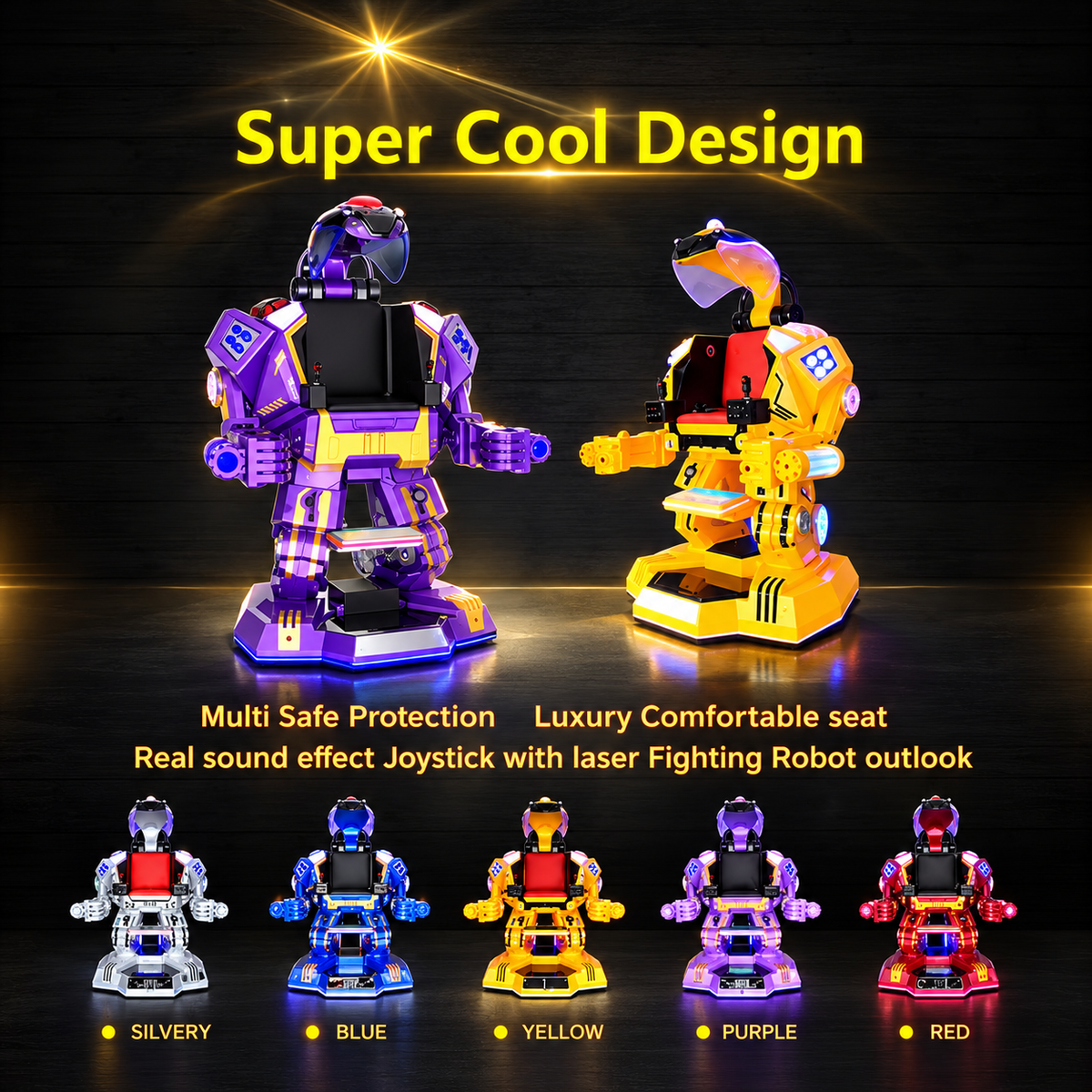 Coin Operated Robot Laser Shooting Arcade Game Machine