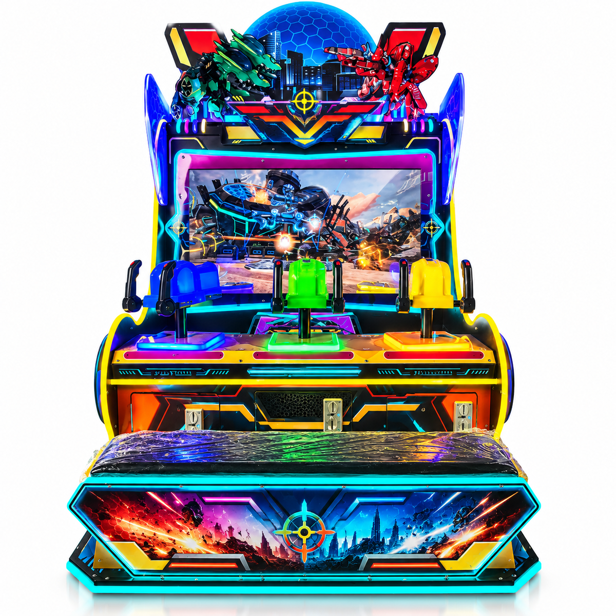 3-Player Coin-Operated Shooting Gun Arcade Game Machine