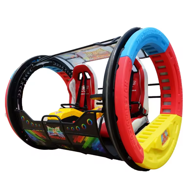 Two Player Parent Child Electric Bumper Car with LED Lights
